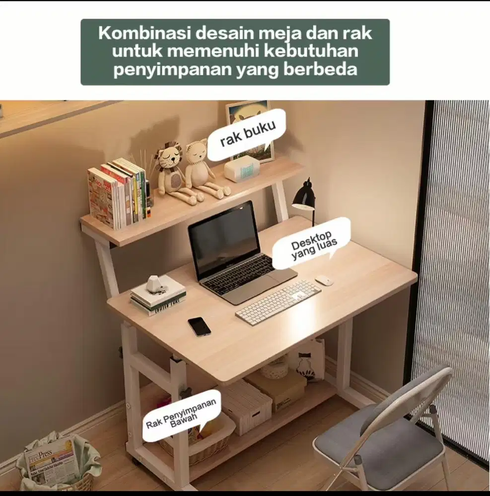 Meja belajar portable