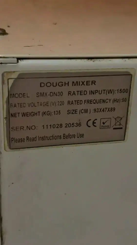 MIXER DOUGH FOMAX SMX - DN30