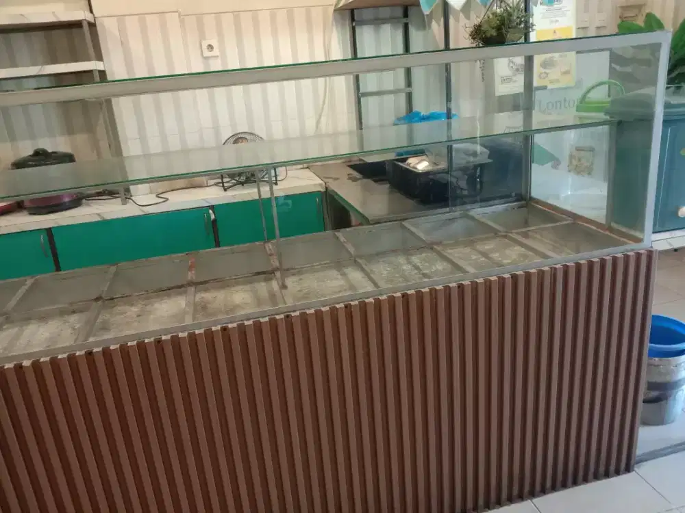 Jual etalase dan meja casher untuk jualan makanan