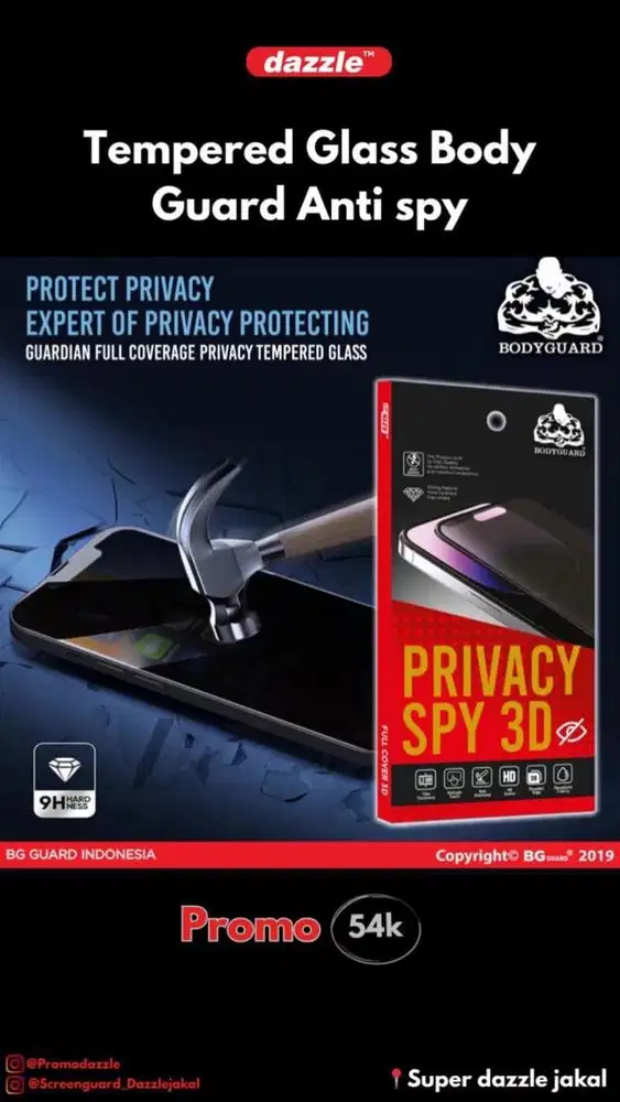 Tampered Glass Bodyguard Anti spy