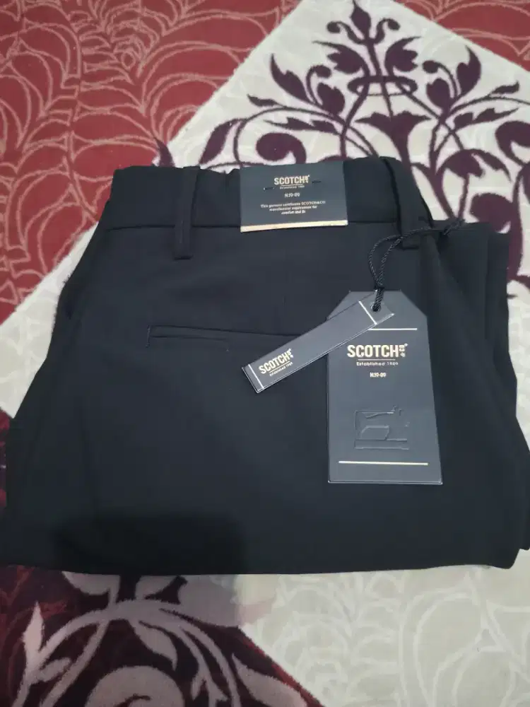 Celana Kain Pria Scotch Hitam New
