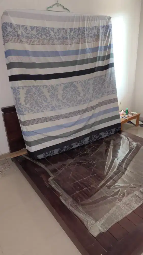 Dipan Kayu Jati King Size 180×200 + Headboard