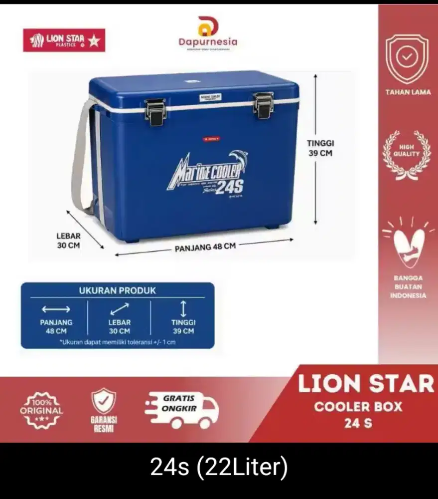 Cooler Box Lion Star Marina 24S second kondisi 99%