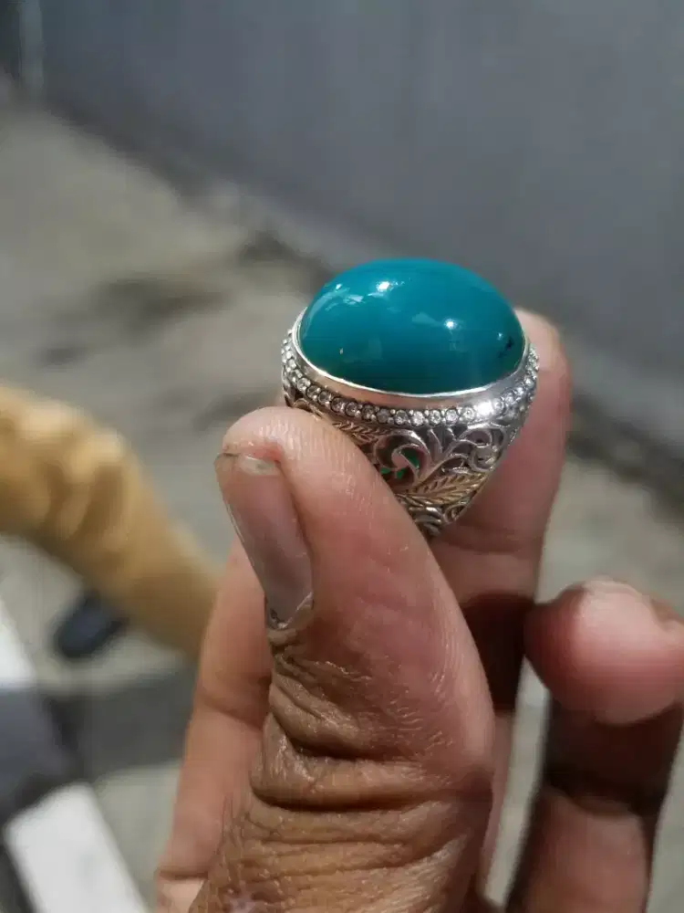 Bacan Doko Bluish Ring Perak