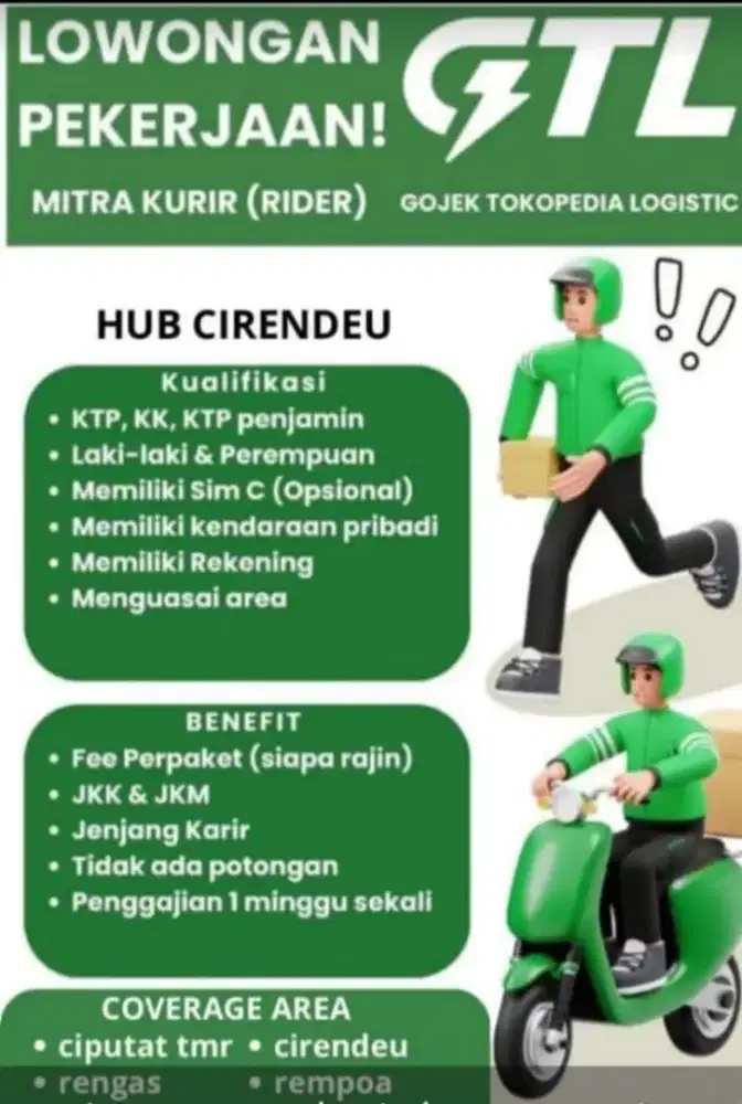 Kurir/Sprinter TikTokshop & Tokopedia