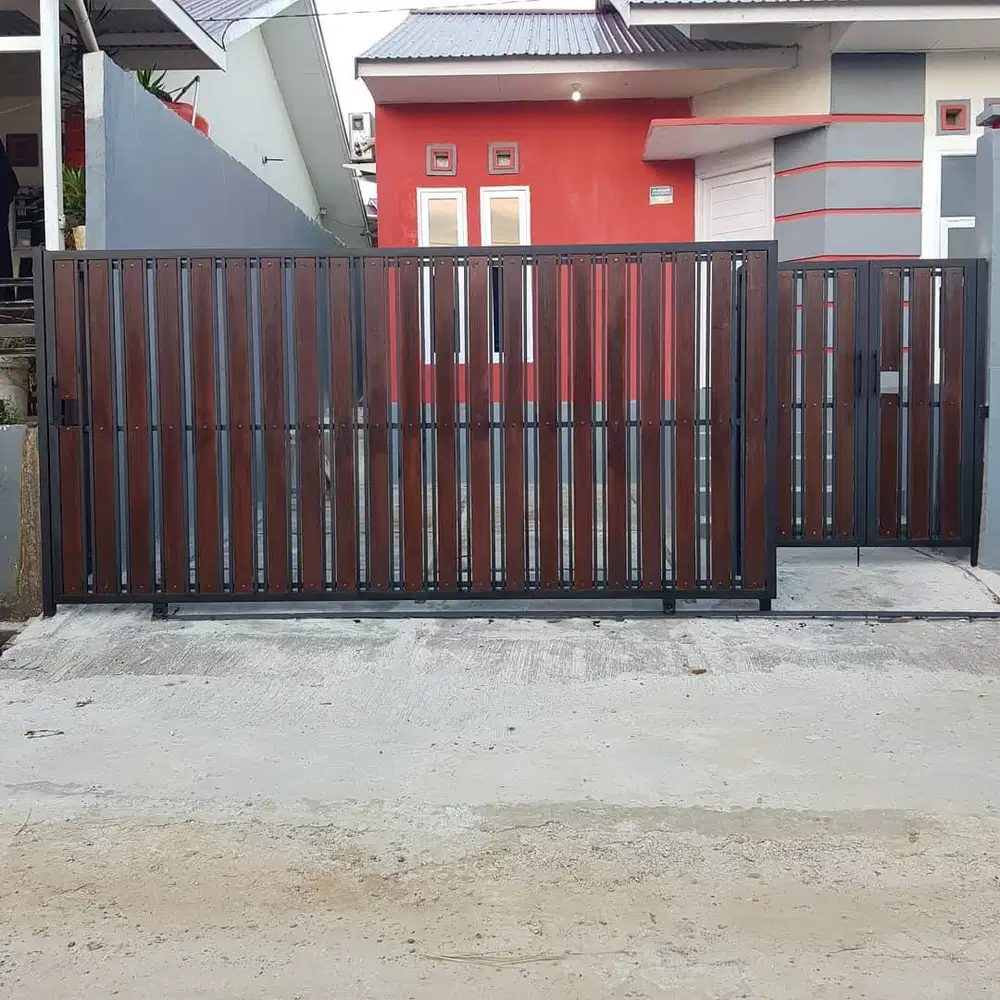 pintu pagar dorong grc