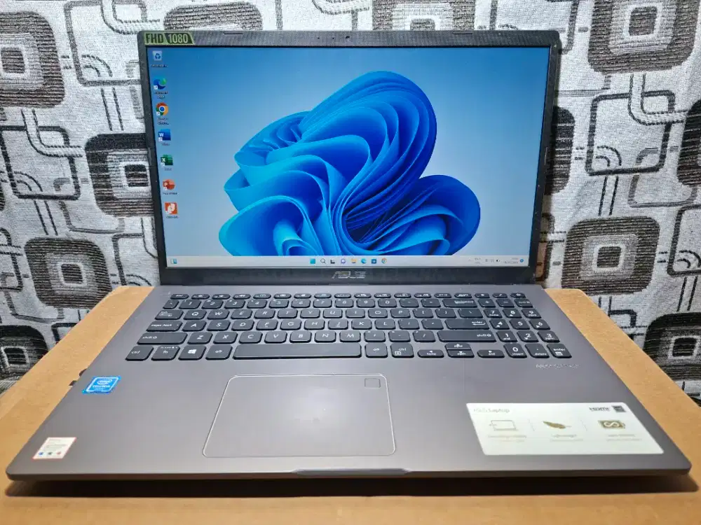 Laptop Asus X509FA keyboard nyala slim bazelless ssd 512gb mantap