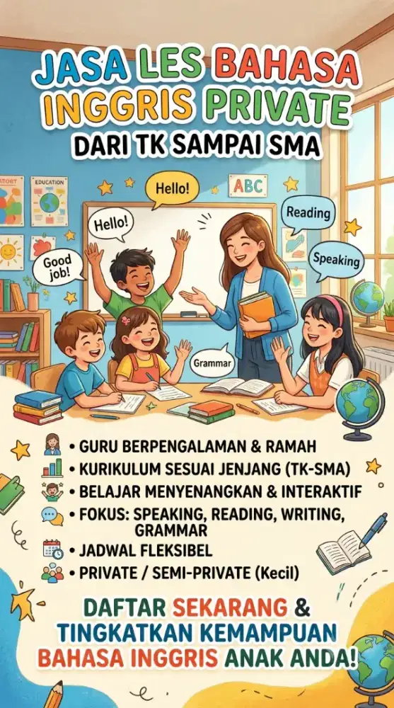 Les Private Bahasa Inggris TK - SMA