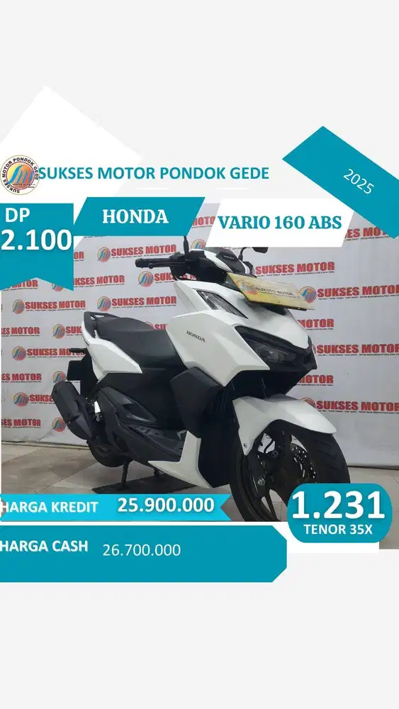 HONDA VARIO 160 ABS TAHUN 2025 DP 2.100.000 AJA NIHH