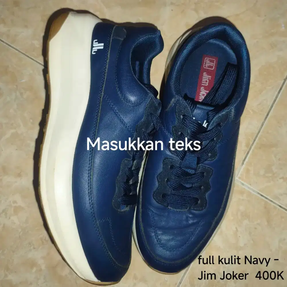 Sepatu Kulit asli warna Navy no 41 COD Jogja