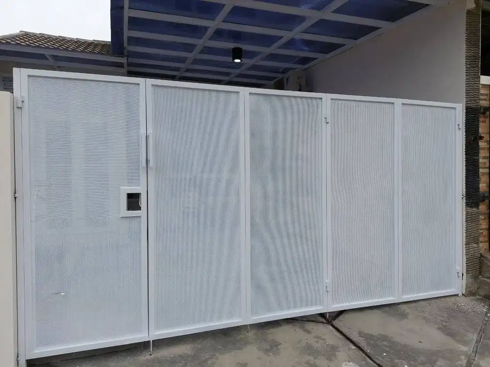 pagar minimalis modern perforated
