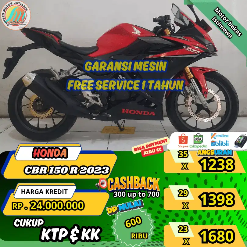 HONDA CBR 150R 2023 ANGSURAN TERMURAH SYRT KTP&KK (SUKSESMOTOR)