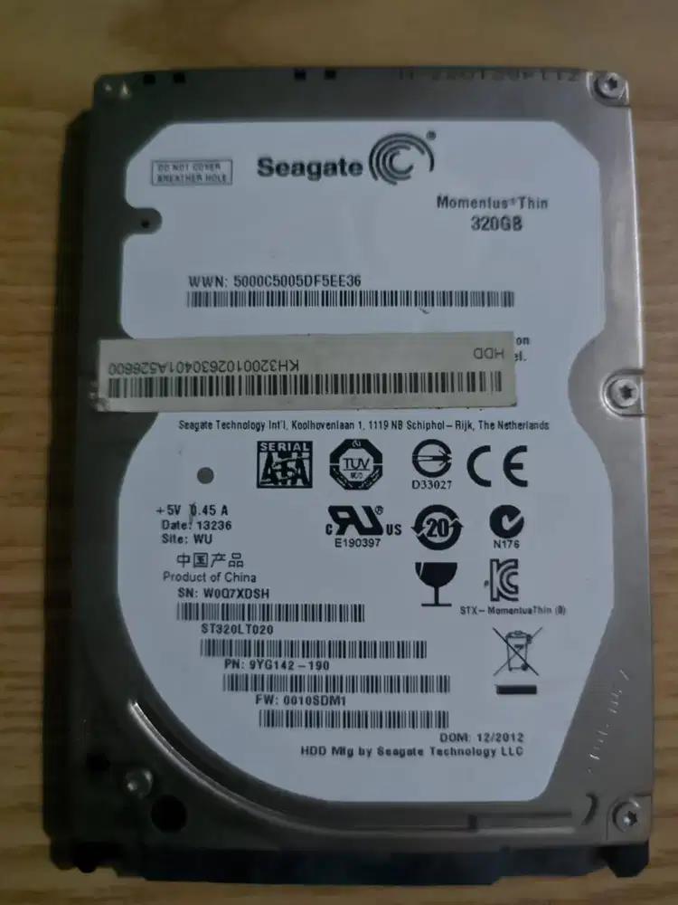 HARDISK SEAGATE 2,5 INCH 320GB SLIM