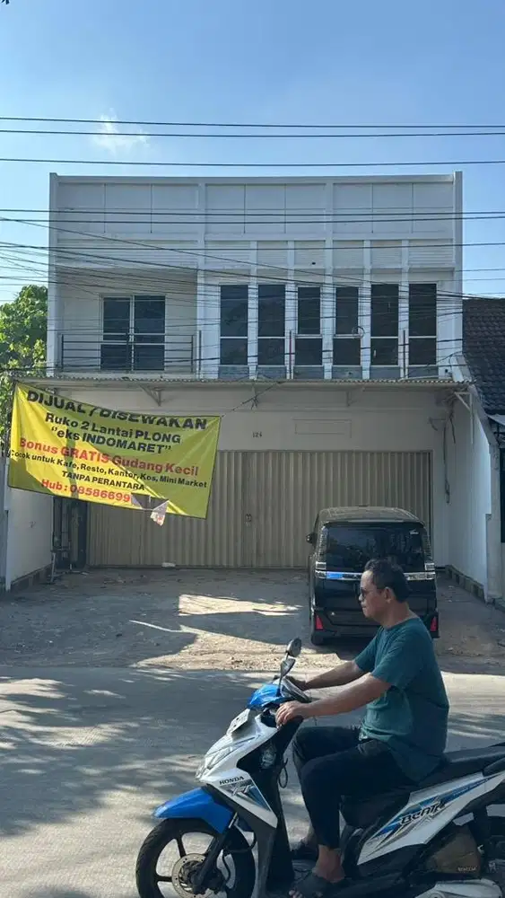 Jual / sewa ruko 2 lantai lebar 10 m di jalan gajah raya ex indomaret