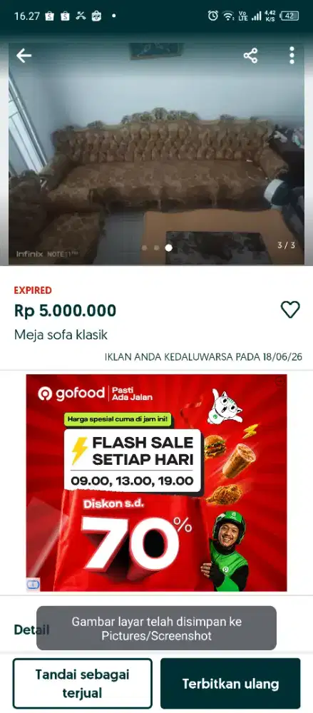 Meja kursi sofa klasik