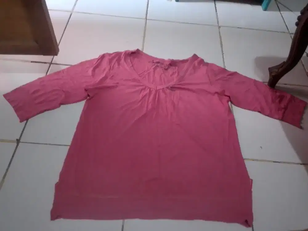 Baju atasan panjang pink