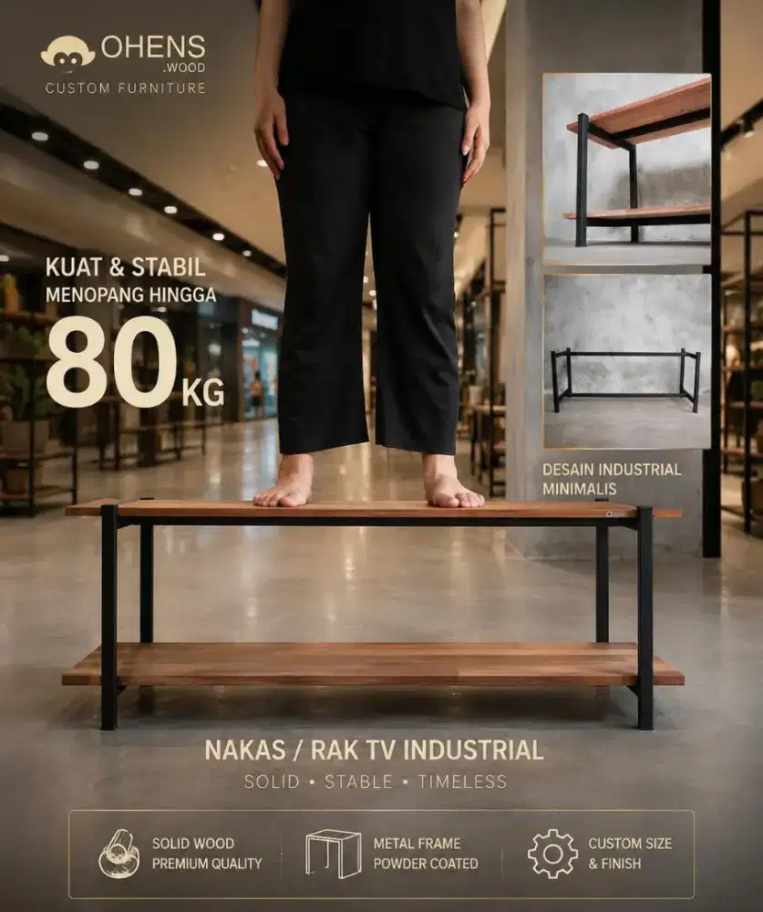 NAKAS TV BARU INDUSTRIAL MINIMALIS AWET KUALITAS PREMIUM HARGA 450.000