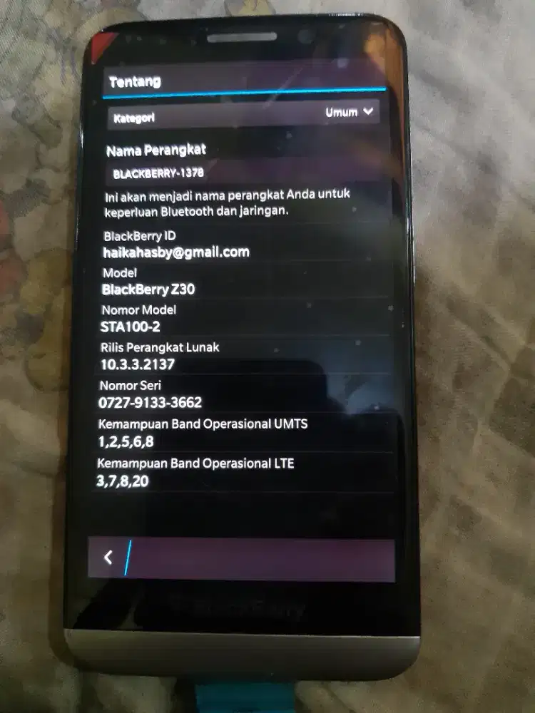 Blackbrry Z30 mulus fullset