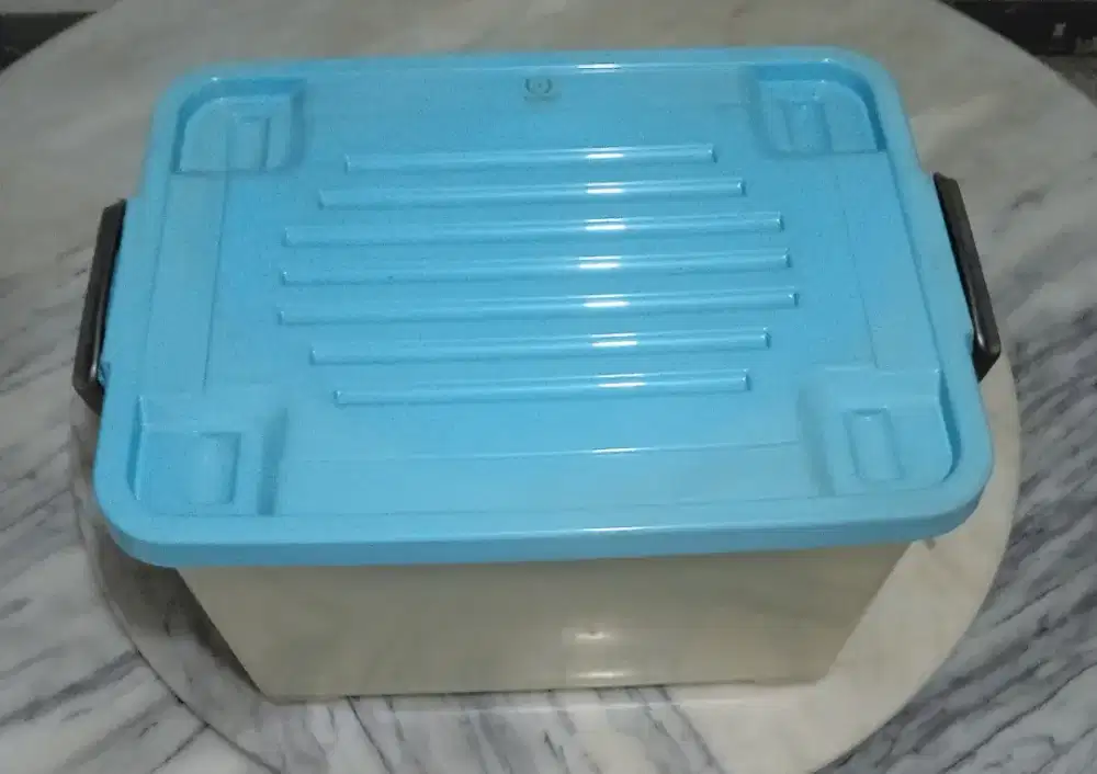 Net! Container Box Plastik 50L Kiramas 1038 AR Transparan (Preloved)