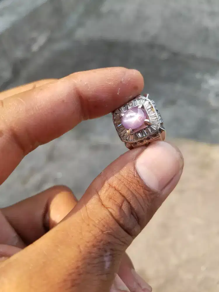 Cincin Shapphire  Purple Ring Perak
