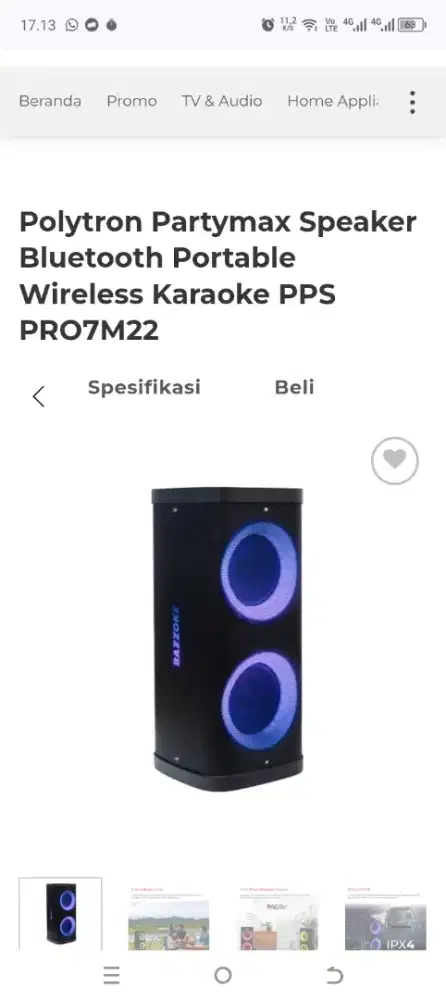 Speaker bluetooth Polytron party max