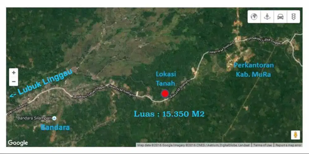 Tanah Strategis Pinggir Jalan Raya Sekayu - Lubuk Linggau