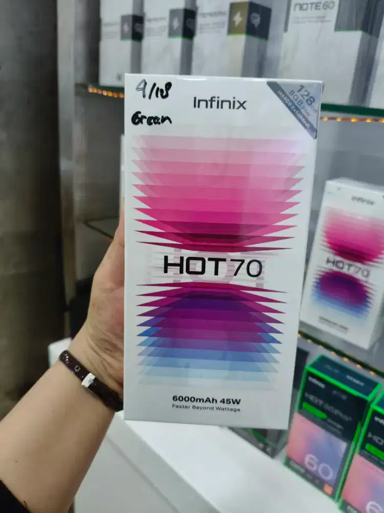 Infinix Hot 70 4/128 gb BARU Segel Garansi resmi