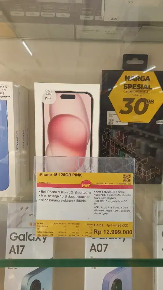 PROMO CICILAN BUNGA 0% HOME CREDIT ( IPHONE 15 128 GB )