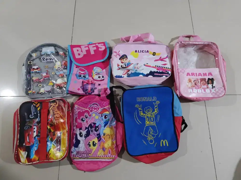 Tas Bekal Anak Sekolah Ukuran Kecil Aneka Gambar