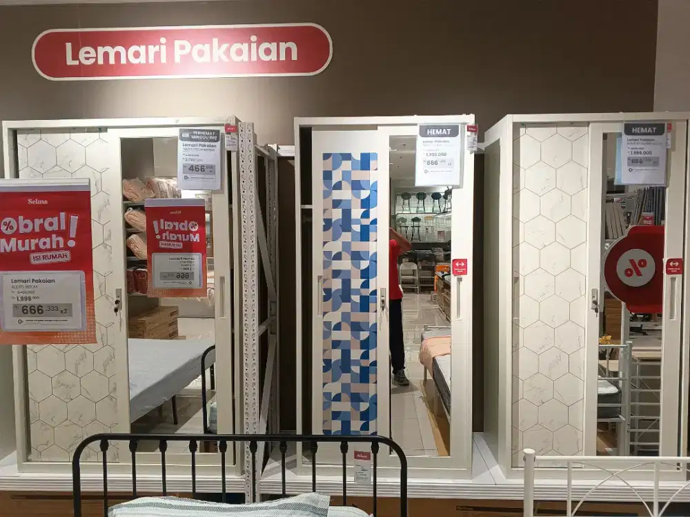 Ready Kredit Berbagai macam Lemari Tanpa DP Bayar bulan depan