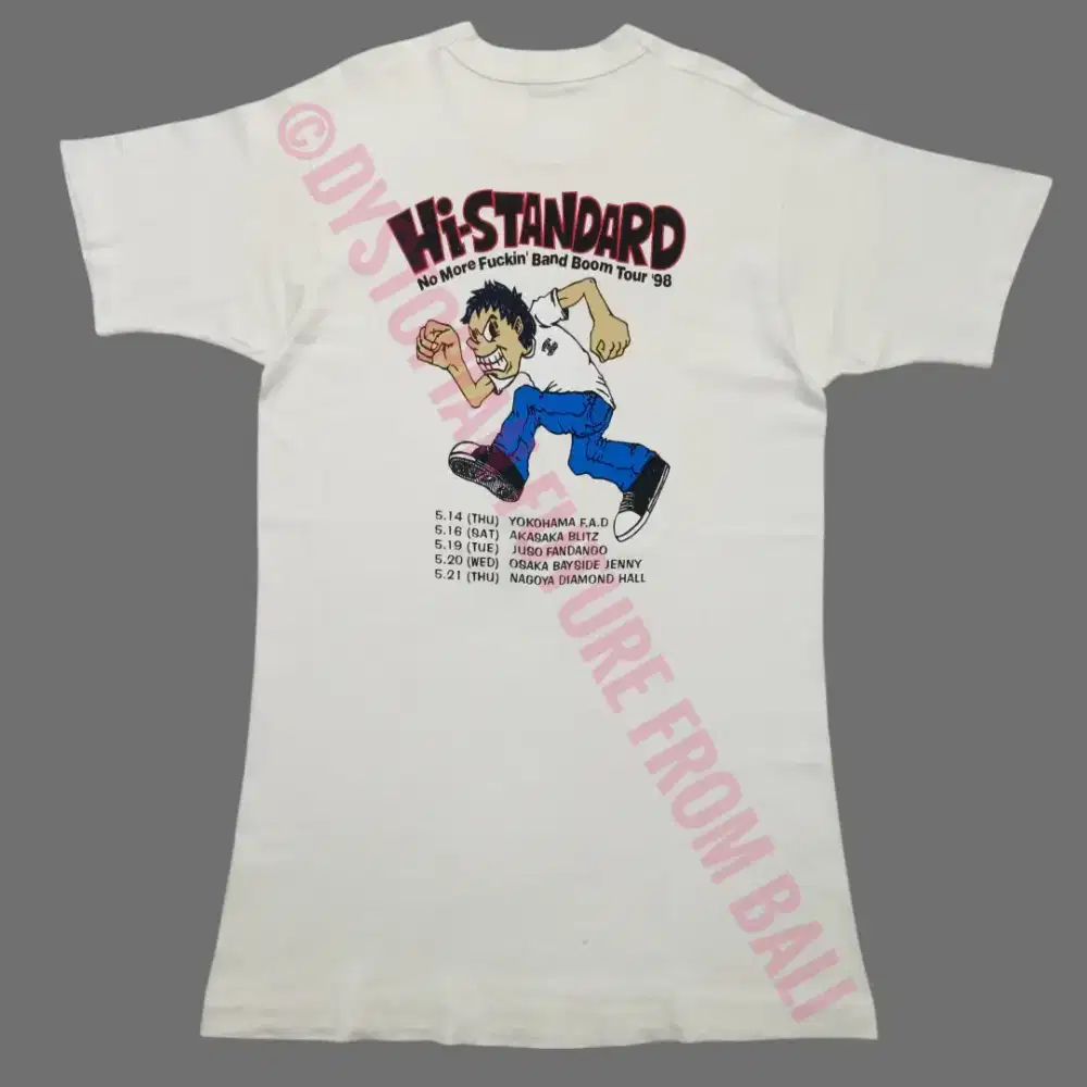 Rare Vintage T-shirt Band Hi-Standard No More Fuckin Band Boom Tour 98