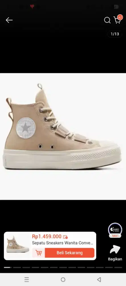 Sepatu sneaker Converse CT AS High Lift original asli.size 35.no dus.