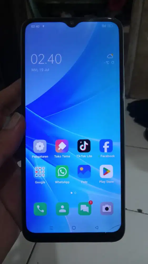 Oppo A77s 4G 8/128 layar 6.5 inchi normal