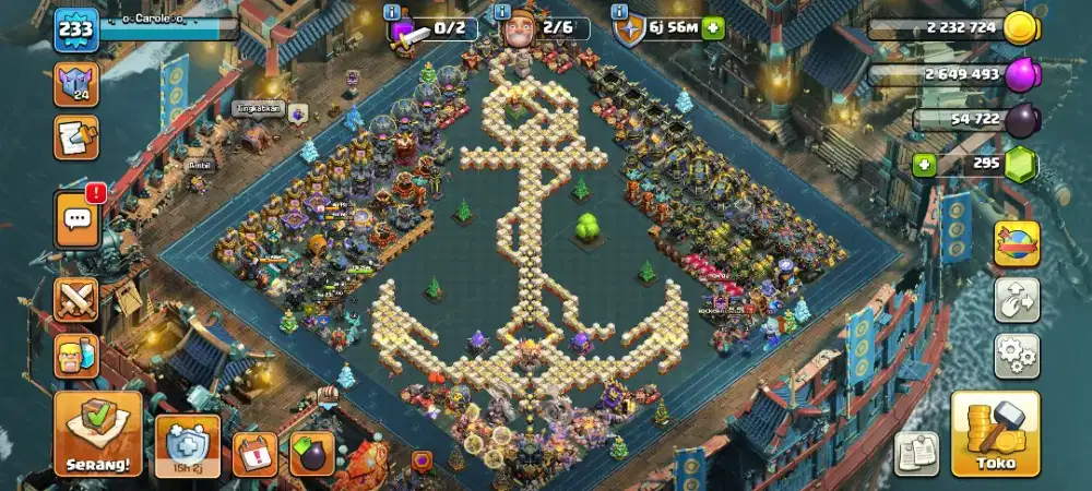 COC TH 17 hampir max berlatar kapal laut