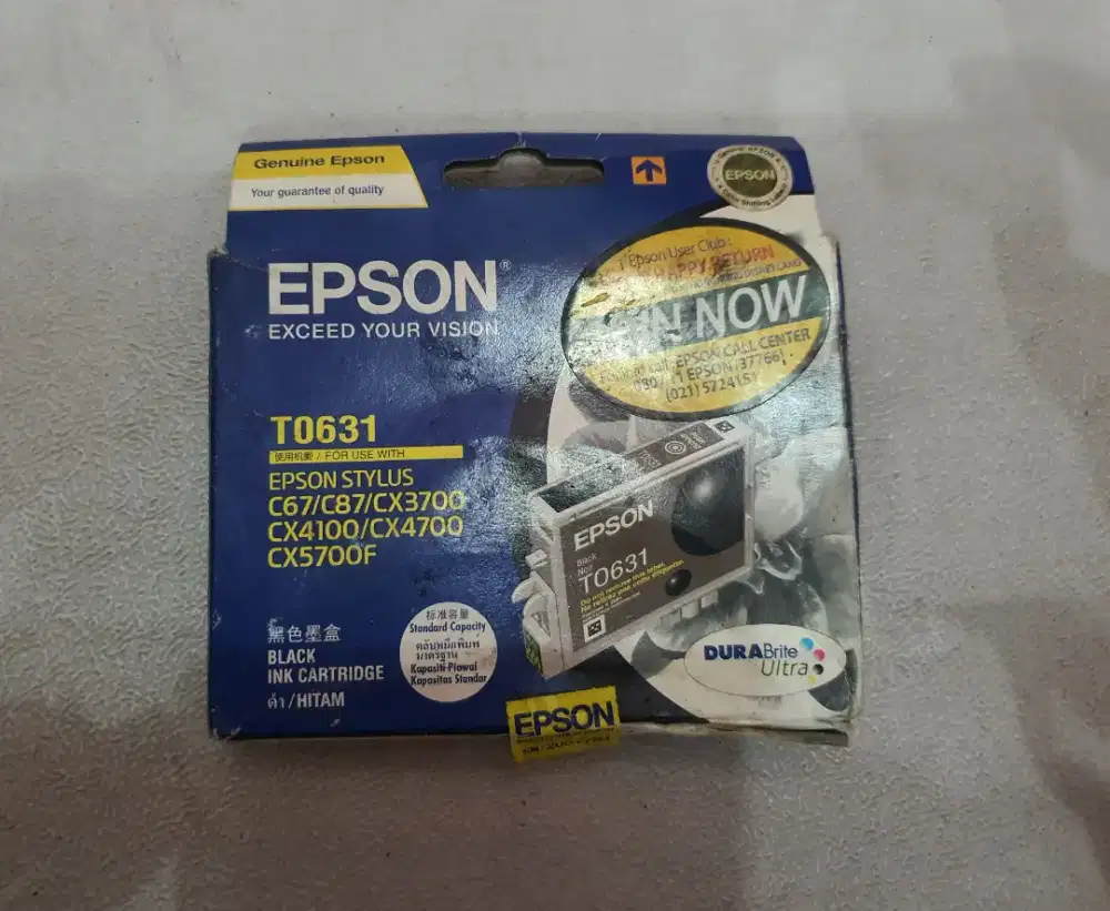Tinta Printer Epson T0631 Black Inkjet Cartridge