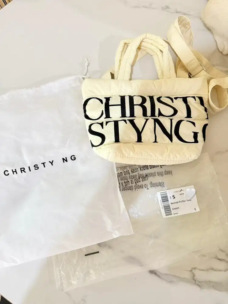 Christy NG Nomad Puffer Tote Cream