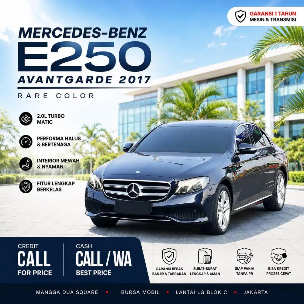 Mercedes Benz E250 AVG MBUX 2017 Garansi 1 Tahun Mesin dan Transmisi