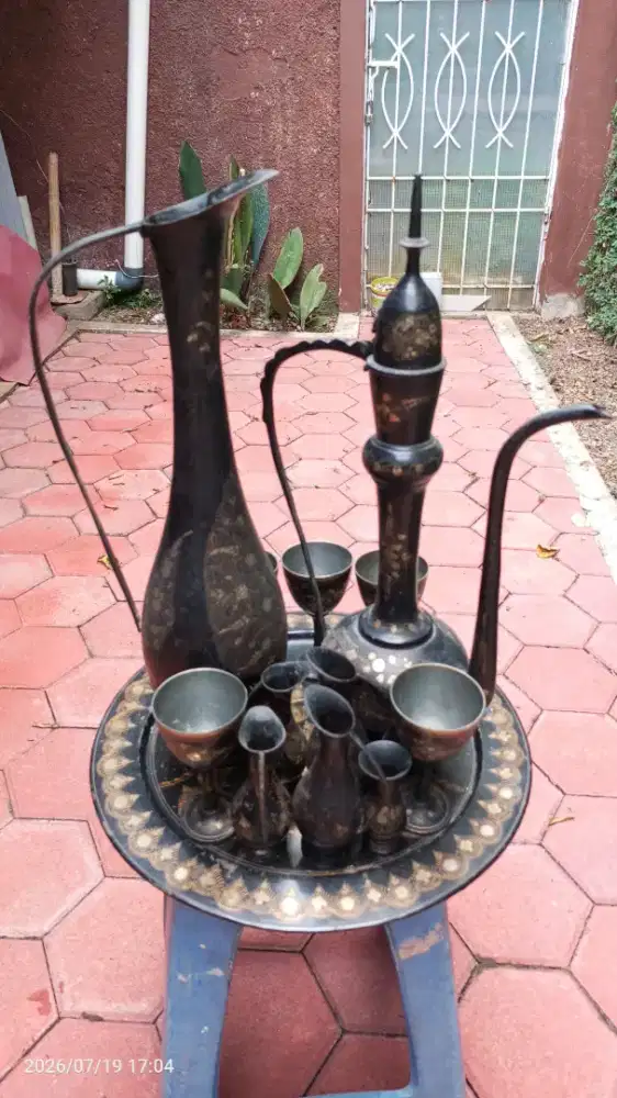 Set Teko Kuningan Antik