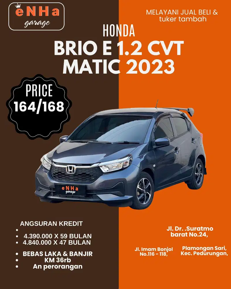 All New Honda Brio E 1.2 CVT at 2023