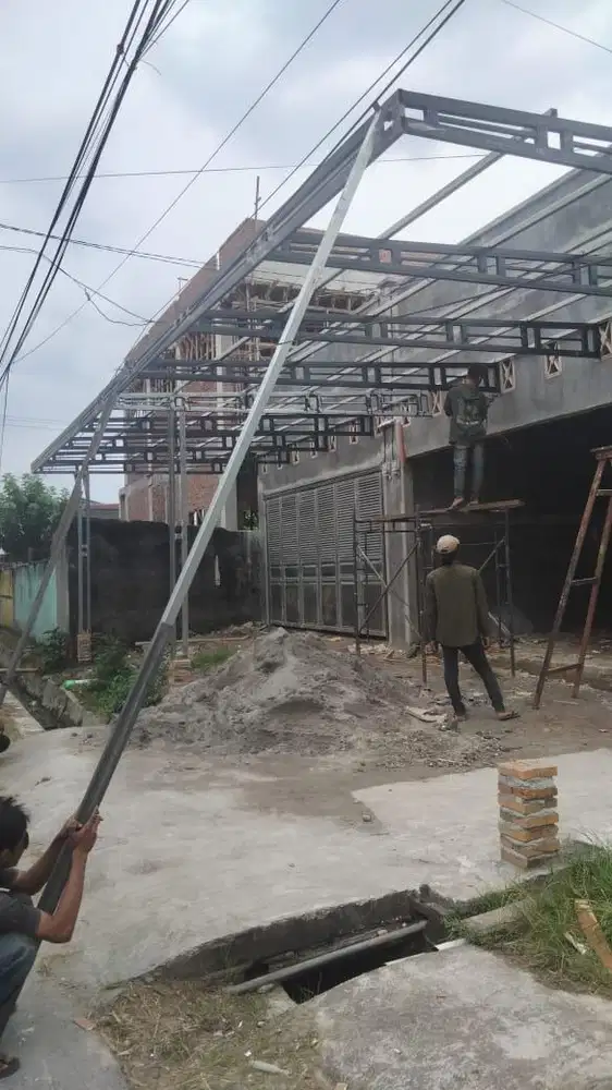Kanopi atap seng sepandek