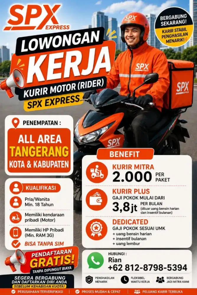 LOWONGAN KERJA KURIR SPX TANGERANG