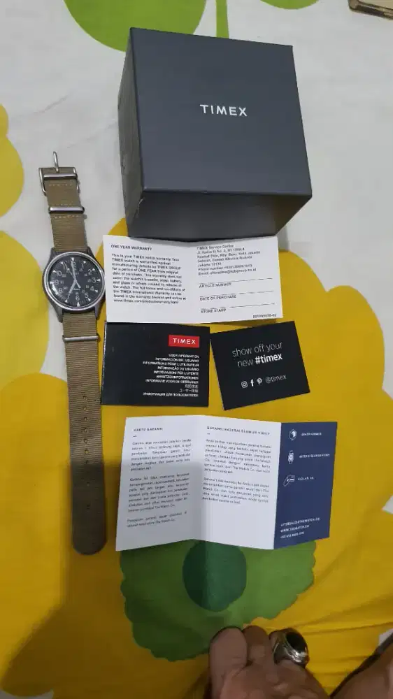 Jam Tangan Original Timex MK1 TW2T10300 Mens Black Dial Nylon Strap