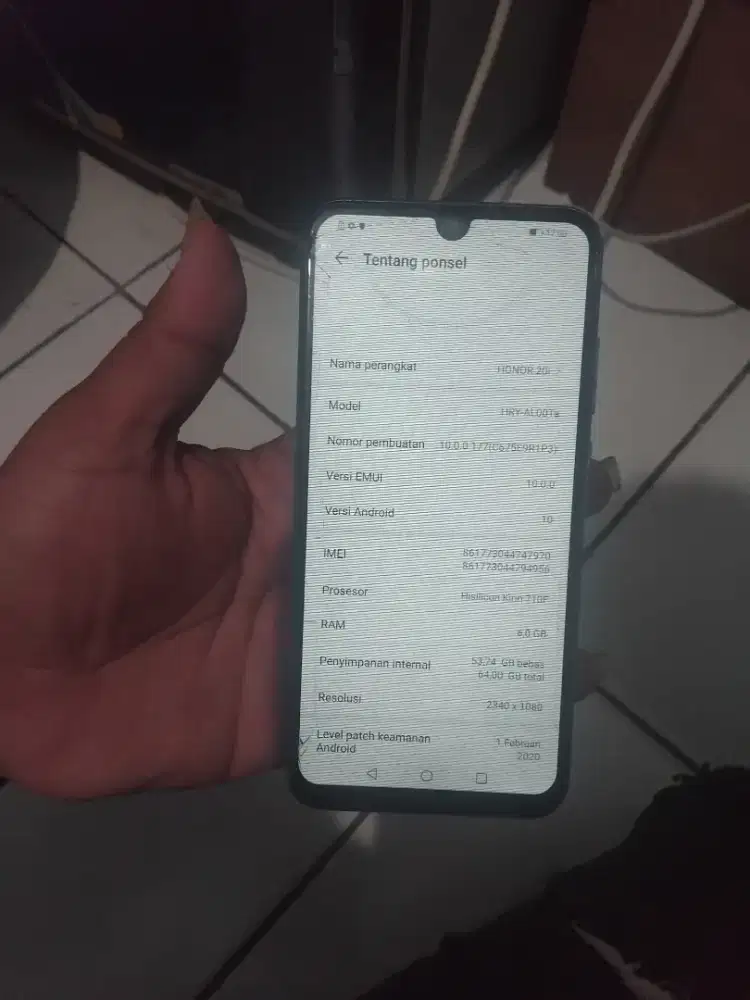 Di jual hp honor 20i