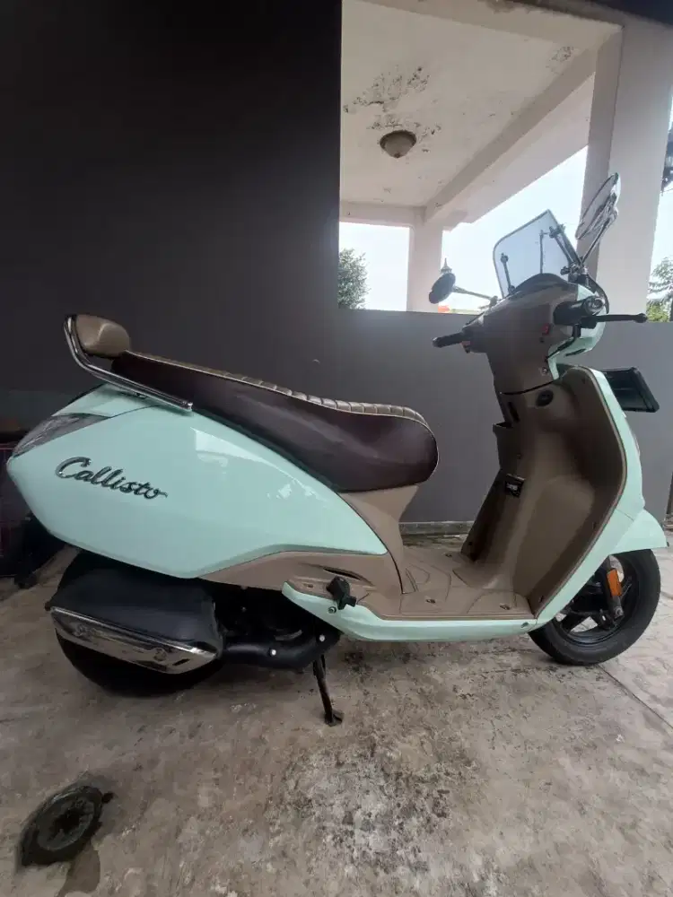 Dijual cepat ! TVS Callisto Nov 2024 hijau tosca kondisi Gress