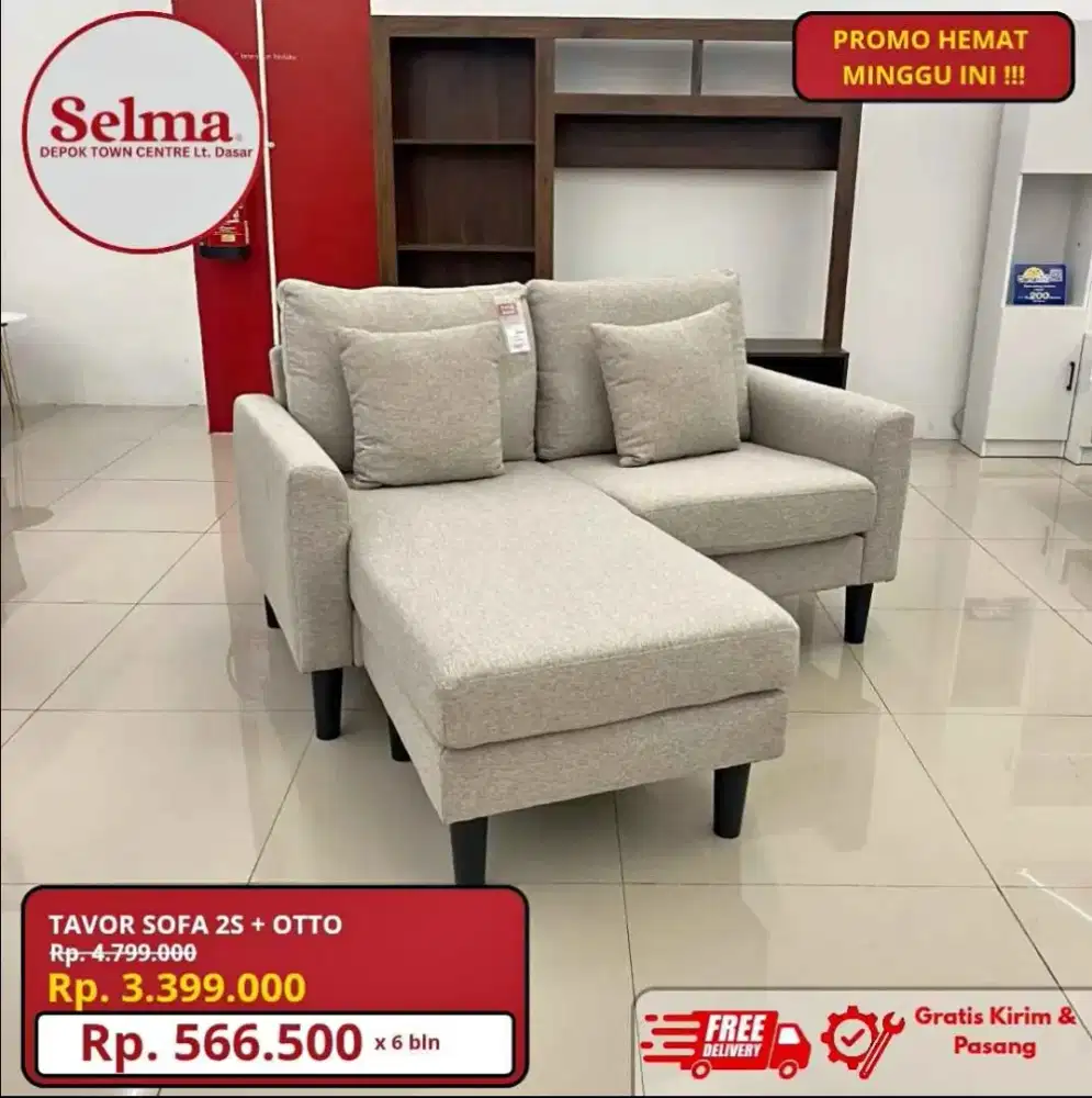 TERLARIS SOFA L TAVOR MURAH MINIMALIS