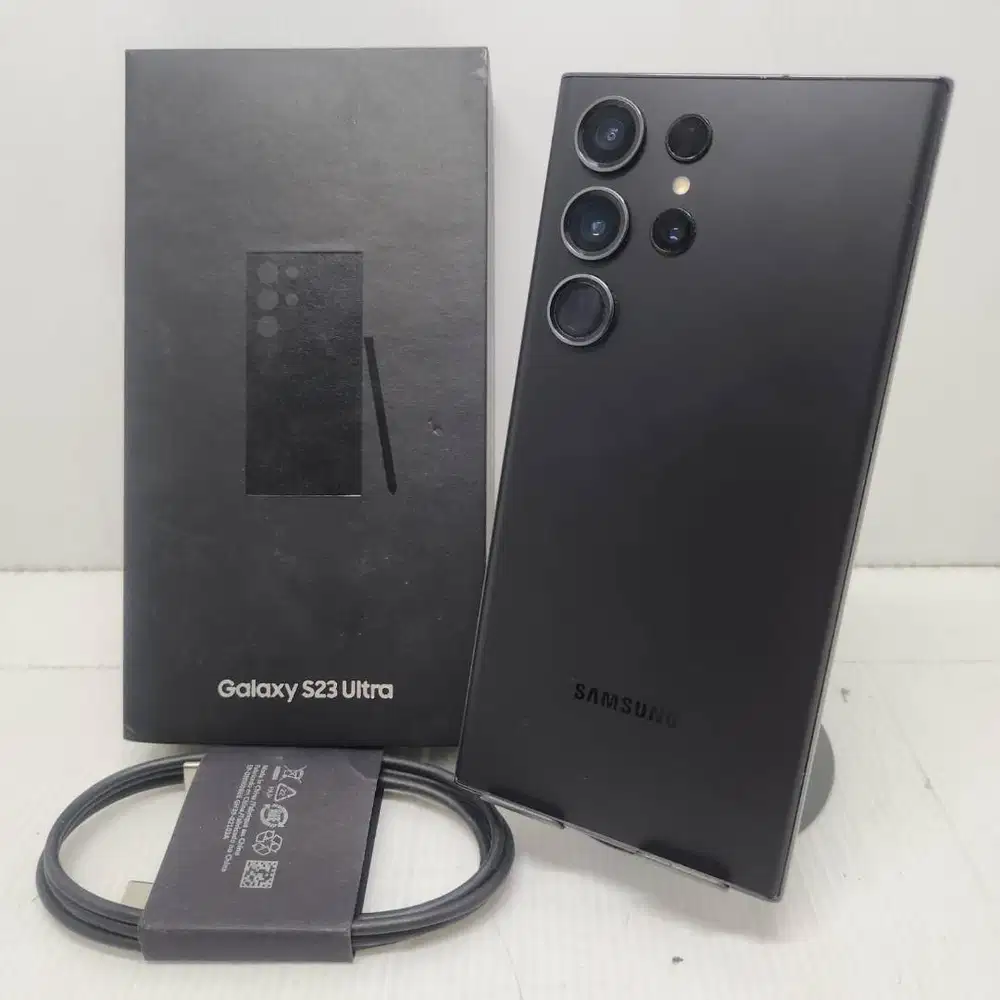 LIKE NEW! SAMSUNG GALAXY S23 ULTRA 5G 12/512 SEIN RESMI  BLACK FULLSET