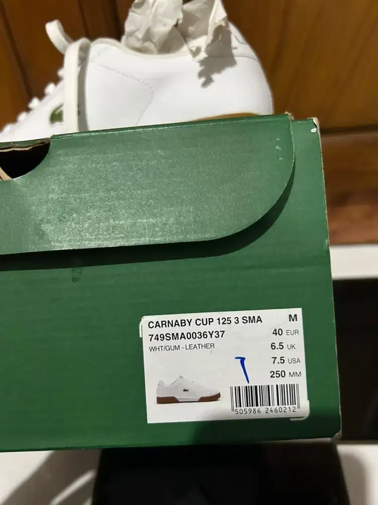 Sepatu Lacoste Original Putih Size 40 Like New
