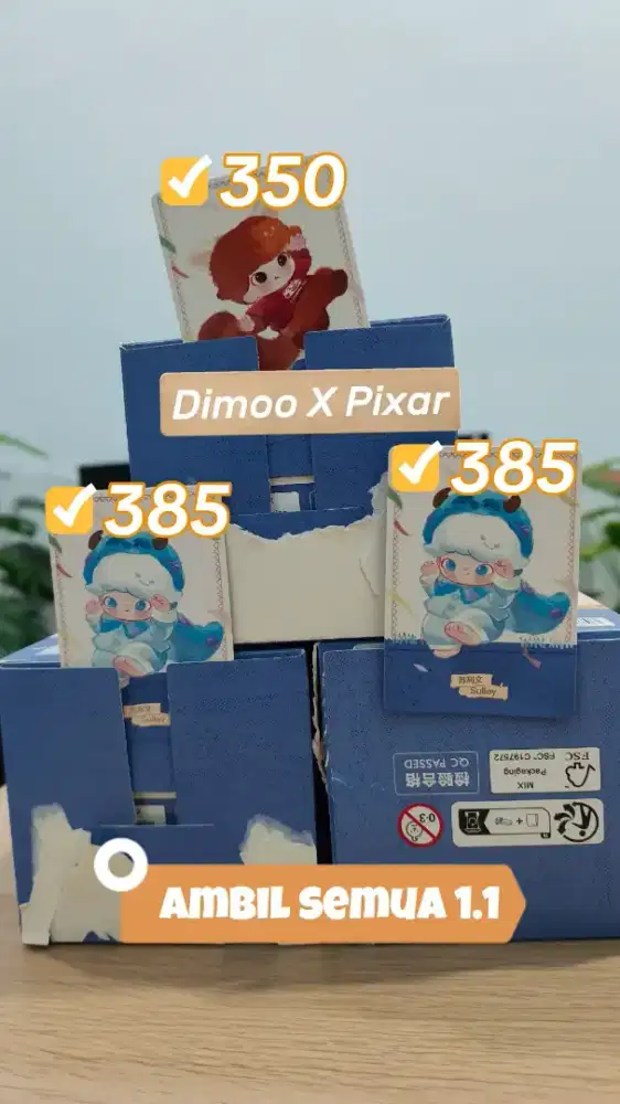 Popmart Dimoo X Pixar Plush Pendant
