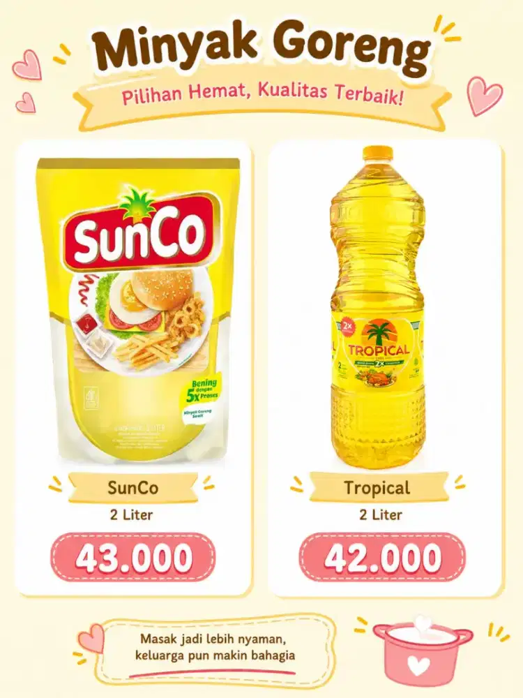 Jual minyak sunco 2 ltr