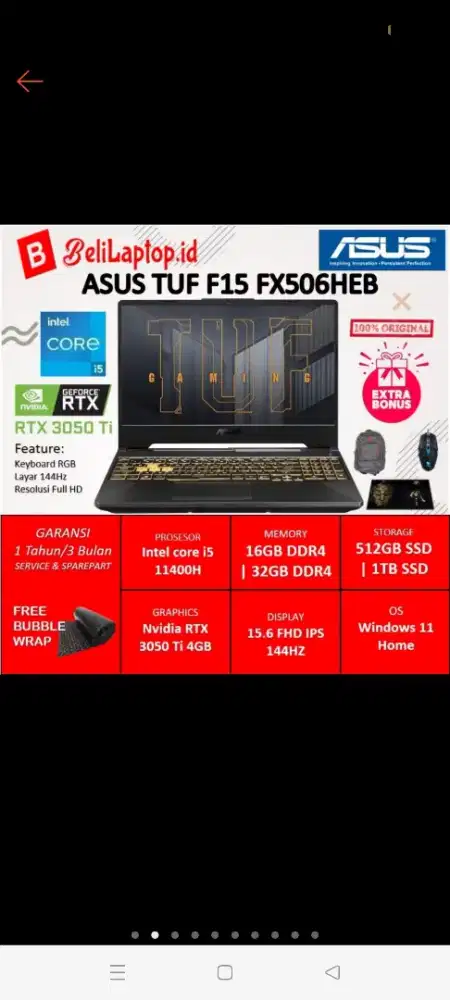 Leptop Gaming Asus TUF F15 second